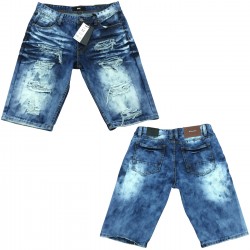 Wholesale Men's Ripped Distressed Denim Shorts 12pc prepacked