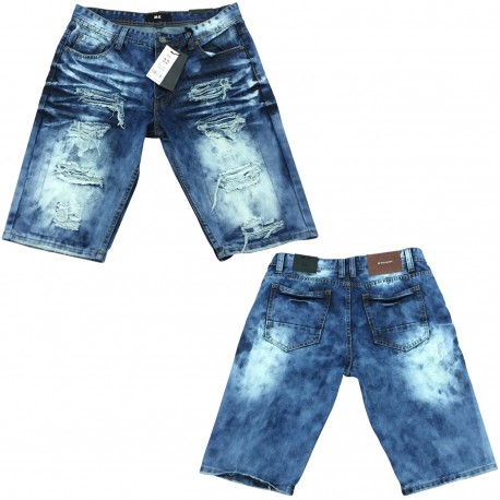 Wholesale Men's Ripped Distressed Denim Shorts 12pc prepacked