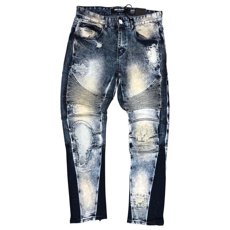 Wholesale Men's Fashion Distressed Biker Jeans 12 Pre-packed - TB