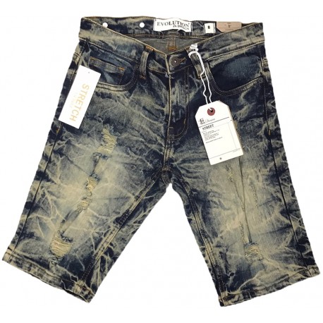 Wholesale Kids Evolution Distressed Denim Shorts 12pcs prepacked