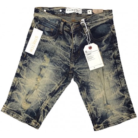 Wholesale Kids Evolution Distressed Denim Shorts 12pcs prepacked - TB ...