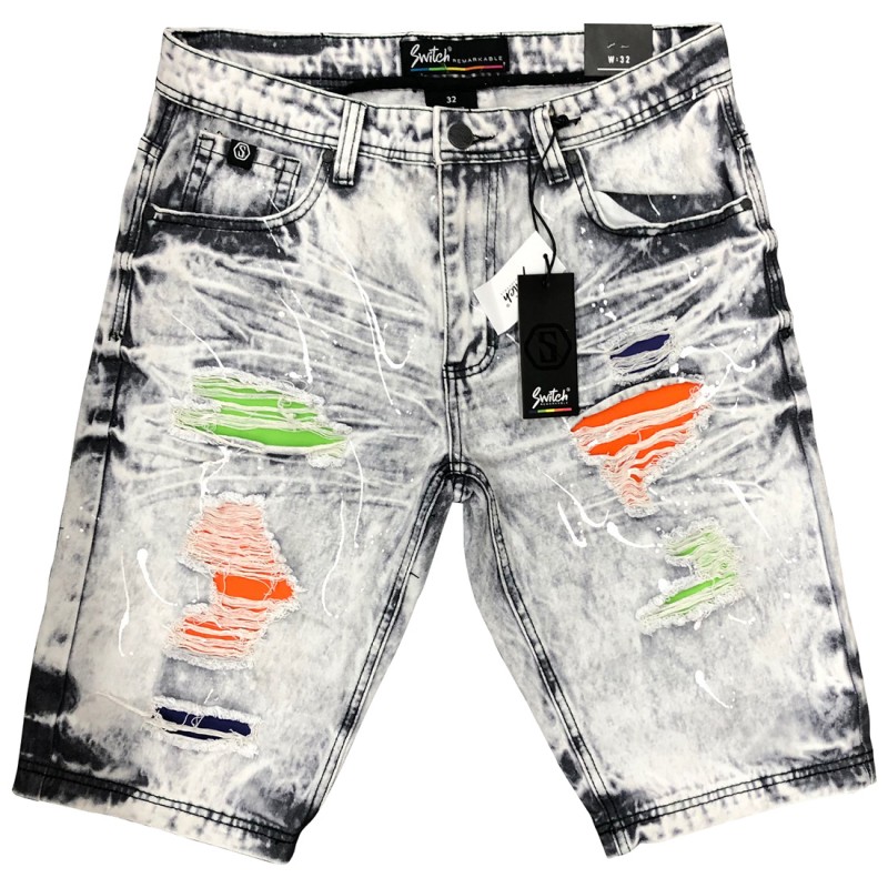 Switch Mens Denim Shorts 12pcs pre-packed - TB Wholesaler